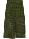 Essentiel Antwerp Handkerchief Sequin Mesh Skirt With Removable Shorts In Green