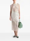 Essentiel Antwerp Handkerchief Mesh Embellished Beads Skirt In White