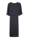 Essentiel Antwerp Handsome Rhinestone Midi Dress In Black
