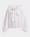 Essentiel Antwerp Haquiri Voluminous Cotton Blouse In White