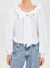 Essentiel Antwerp Haquiri Voluminous Top In White In White