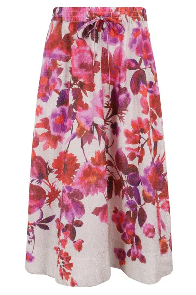 Essentiel Antwerp Harbour Wide A Line Skirt In Pink