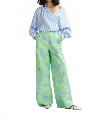 Essentiel Antwerp Hare Wrap Shirt In Blue Stripe