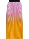 Essentiel Antwerp Pleated Skirt With Gradient Effect In Pink