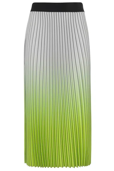 Essentiel Antwerp Haries Pleated Midi Skirt In Green
