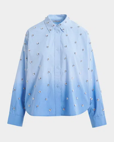 Essentiel Antwerp Harkansas Embellished Ombre Shirt In Blue