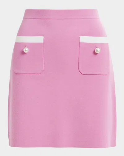 Essentiel Antwerp Harket Knit Mini Skirt In Lipgloss
