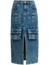 Essentiel Antwerp Belt Loop Skirt In Blue