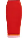 Essentiel Antwerp Hashion Ribbed Pencil Skirt In Red