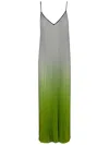 Essentiel Antwerp Haurus Pleated Maxi Dress In Green