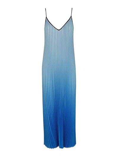 Essentiel Antwerp Haurus Pleated Maxi Dress In Blue | ModeSens