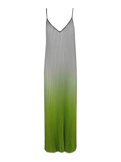 Essentiel Antwerp Haurus Pleated Maxi Dress In Orange