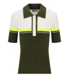 Essentiel Antwerp Collared Colorblock Sweater In Green