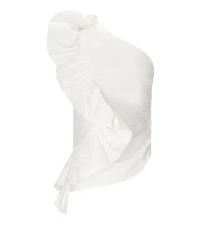 ESSENTIEL ANTWERP HAVEN WHITE ASYMMETRIC TOP