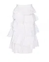 Essentiel Antwerp Midi Simmetric Skirt In Strati In White