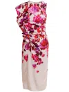 Essentiel Antwerp Haylight Asymmetric Midi Dress In Pink