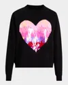 Essentiel Antwerp Heater Sequined Heart Sweatshirt In Black