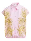 Essentiel Antwerp Hebraska Embroidered Button-front Shirt In Multi