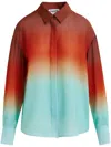 Essentiel Antwerp Tie Dye Straight Shirt Blouse In Neptune In Multi