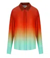 Essentiel Antwerp Tie Dye Straight Shirt Blouse In Neptune In Multi