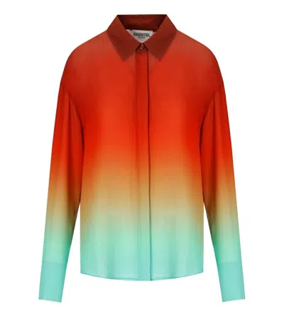 ESSENTIEL ANTWERP ESSENTIEL ANTWERP HEDEN TIE DYE ORANGE SHIRT