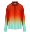 Essentiel Antwerp Tie Dye Straight Shirt Blouse In Neptune In Multi