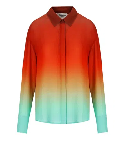 Essentiel Antwerp Heden Tie Dye Orange Shirt