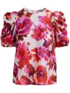 Essentiel Antwerp Puff Sleeve Top With Hidden Zip Closure In White
