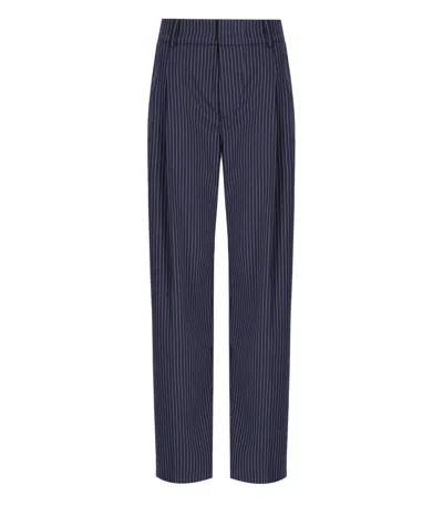 Essentiel Antwerp Herb Blue Pinstripe Trousers