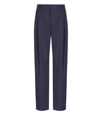 Essentiel Antwerp Herb Blue Pinstripe Trousers