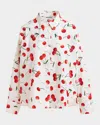 Essentiel Antwerp Herfst Embellished Cherry Button-front Shirt