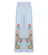 Essentiel Antwerp Hevon2 White And Light Blue Trousers