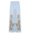 Essentiel Antwerp Hevon2 White And Light Blue Trousers