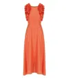 ESSENTIEL ANTWERP ESSENTIEL ANTWERP HEXICO CORAL MIDI DRESS