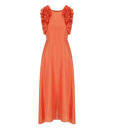 Essentiel Antwerp Hexico Coral Midi Dress