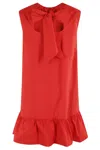 Essentiel Antwerp Hibernate Ruffle Mini Dress In Red