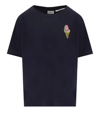 Essentiel Antwerp Hicecream Blue T-shirt
