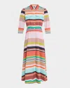 Essentiel Antwerp Hiced Striped Midi Shirtdress