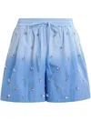 Essentiel Antwerp Hichigan Embellished Ombre Shorts In Blue