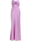 Essentiel Antwerp Lilac Strapless Satin Maxi-length Dress In Purple