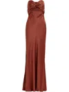 Essentiel Antwerp Hierro Strapless Midi Dress In Rooibos Tea