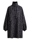 Essentiel Antwerp High-neck Floral-print Midi Dress In Blue
