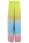 Essentiel Antwerp High-waisted Gradient Print Pants With Elasticized Waistband In Yellow