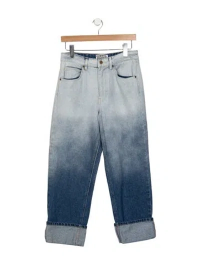 Pre-owned Essentiel Antwerp High-rise Straight Leg Jeans In Blue