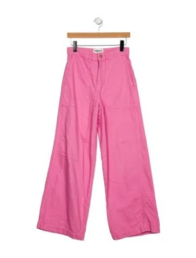 Pre-owned Essentiel Antwerp High-rise Wide Leg Jeans In Pink