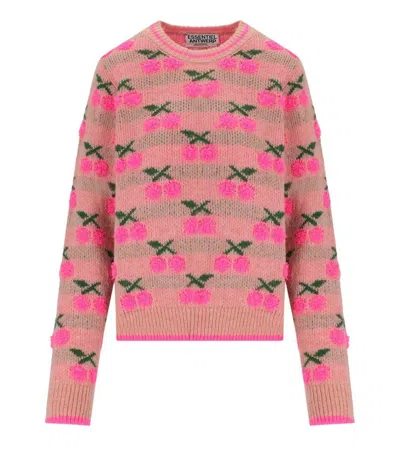 Essentiel Antwerp Hiroyal Pink Crewneck Jumper
