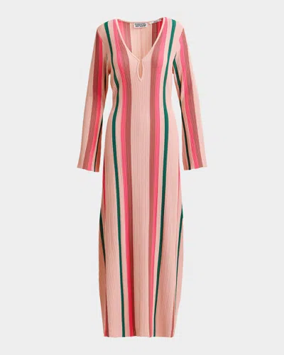 Essentiel Antwerp Hiscape Striped Knit Maxi Dress