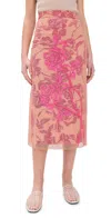 Essentiel Antwerp Hisces Tulle Midi Skirt Marzipani In Marzipani