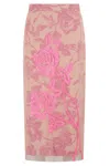 Essentiel Antwerp Hisces Tulle Midi Skirt Marzipani In Pink