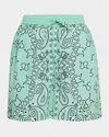 Essentiel Antwerp Hissels Bandana-printed Shorts In Blue